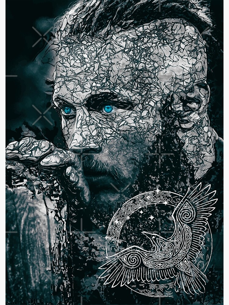 King Ragnar Lothbrok Vikings Greeting Card By Syanart Redbubble