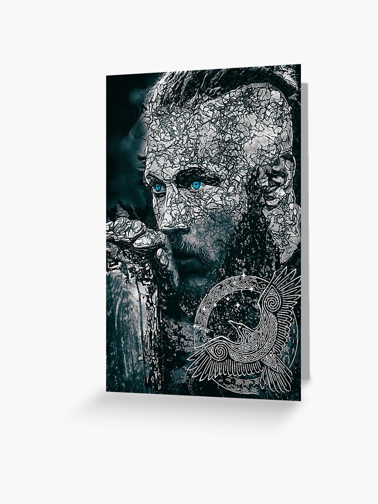 Konig Ragnar Lothbrok Wikinger Grusskarte Von Syanart Redbubble