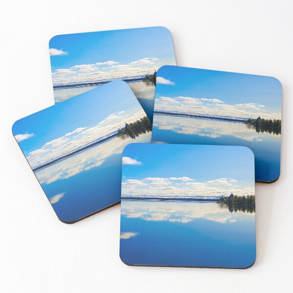 Item preview, Blue cloudy skye reflecting in water designed and sold by BERGphotos.