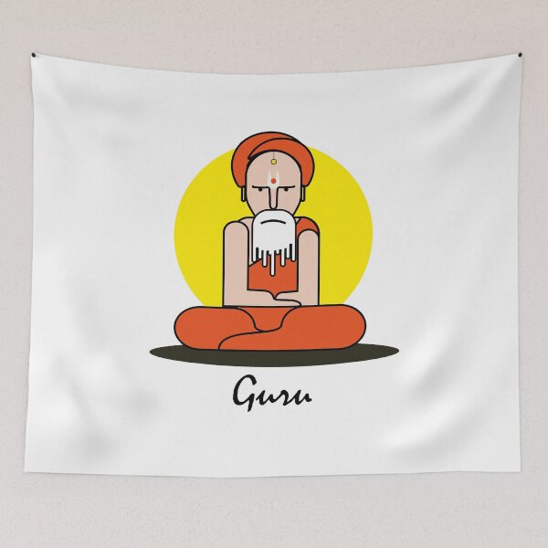 Item preview, a old Indian guru in meditation t-shirt | guru t-shirt | indian sadu  designed and sold by KARTICK DUTTA.