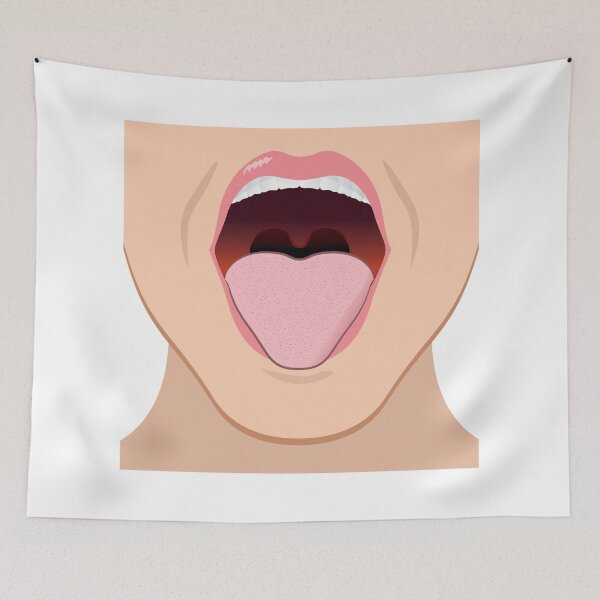 Item preview, close illustration of a person with an open mouth. Ideal for health and educational institutions designed and sold by LucianoCosmo.