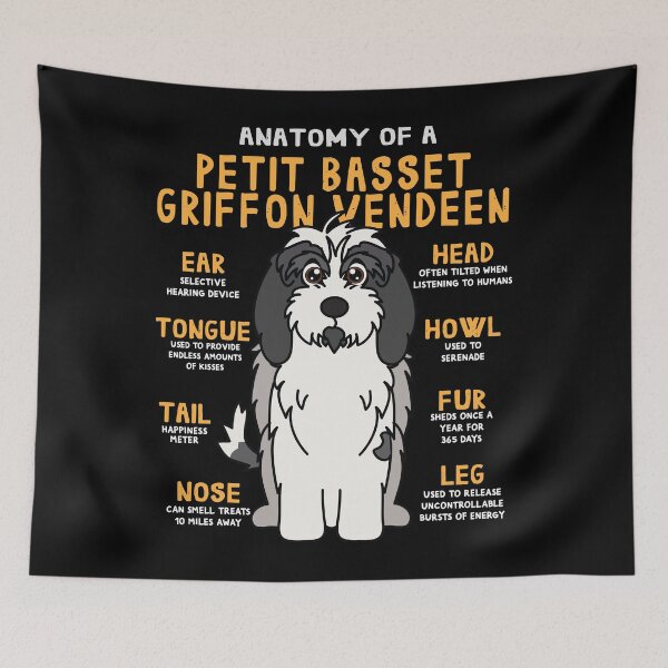 Item preview, Anatomy of Petit Basset griffon vendeen Dog designed and sold by rafaeltto.