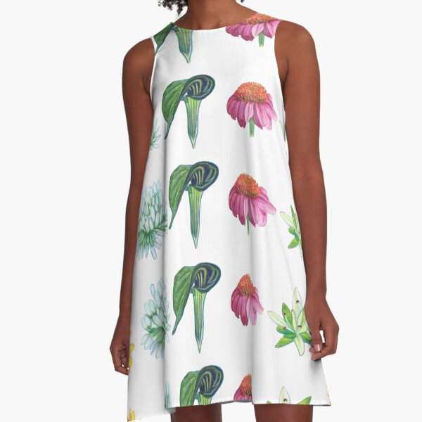 Flowers A-Line Dress