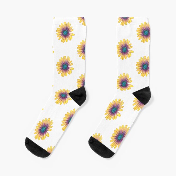 Yellow Flower Socks