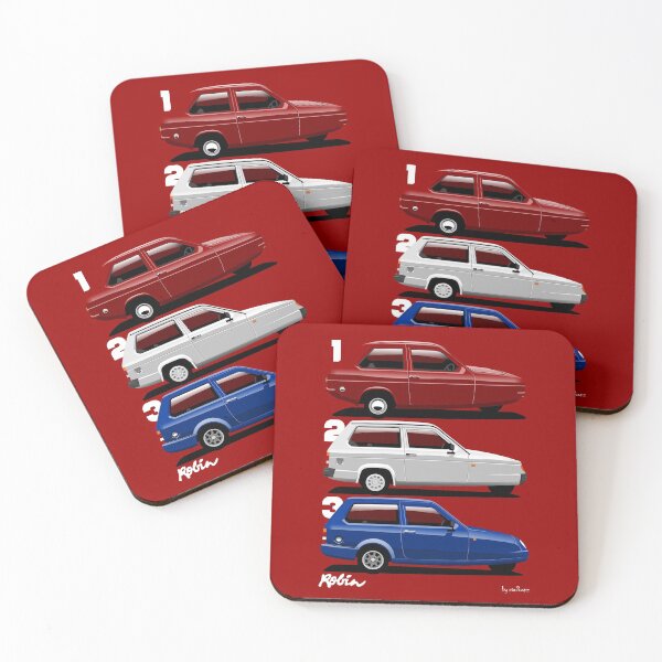 Item preview, Reliant Robin evolution red white blue designed and sold by car2oonz.