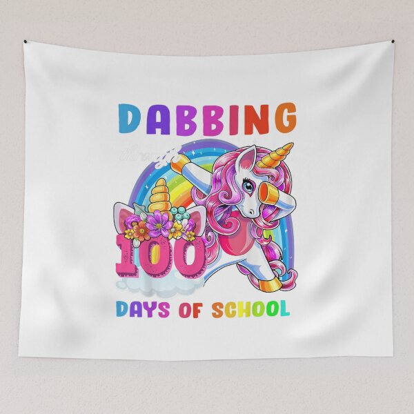 Item preview, Dabbing Through 100 Days Of School Dabbing Unicorn Gift T Shirt designed and sold by David-Warner.
