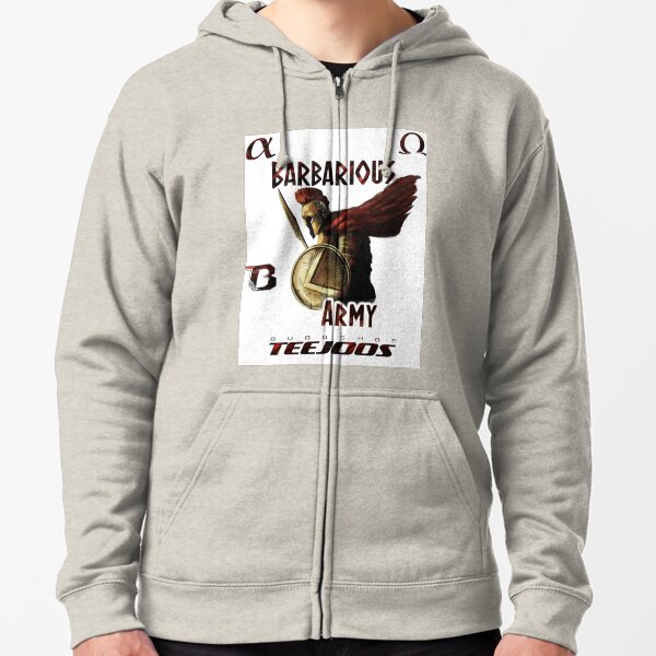 Barbarious Army Zipped Hoodie
