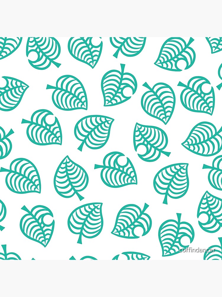 "Animal Crossing New Horizons Leaf Pattern" Throw Pillow by