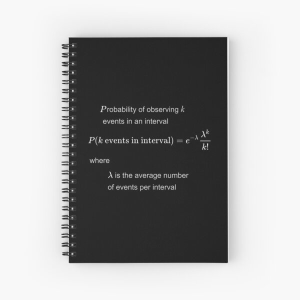 Poisson distribution #Poisson #distribution #PoissonDistribution Spiral Notebook