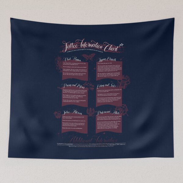 Item preview, Tattoo Information Chart designed and sold by Jarrod Vandenberg.