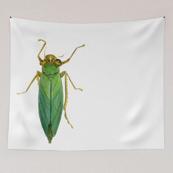 Item preview, Insect Bug Green leafhopper Watercolor designed and sold by Alheix.