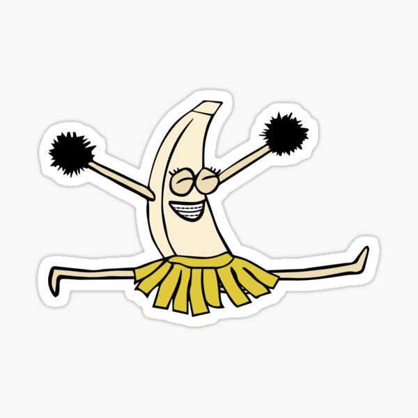 Cheerleader Banana Split Sticker