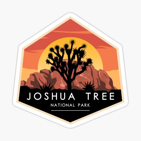 JOSHUA TREE NATIONAL PARK CALIFORNIA PRINTED STICKER CAMPING HIKING DESERT CACTI 