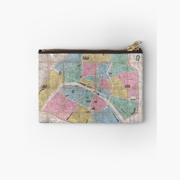 Item preview, Vintage Map of Paris France (1863) designed and sold by BravuraMedia.