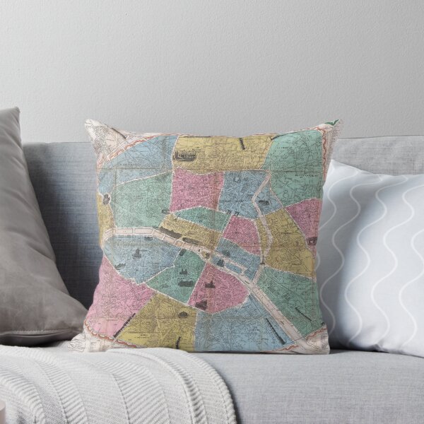 Item preview, Vintage Map of Paris France (1863) designed and sold by BravuraMedia.