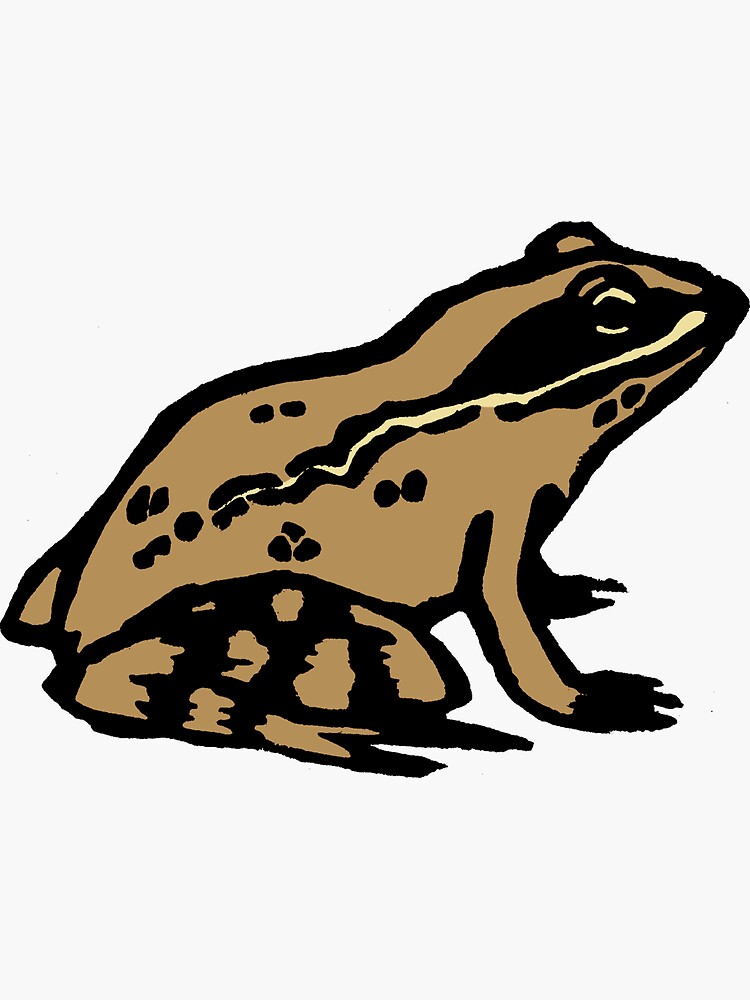"Wood Frog" Sticker for Sale by indigosepiaetc Redbubble