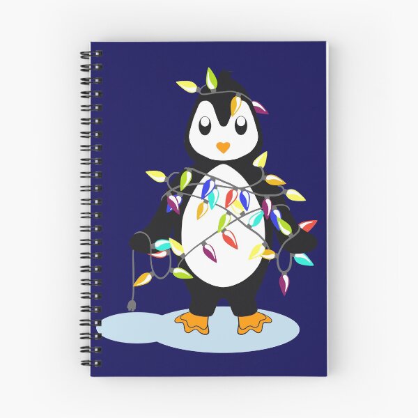 Item preview, Cute Christmas Penguin holding lights designed and sold by SeraphineArts.