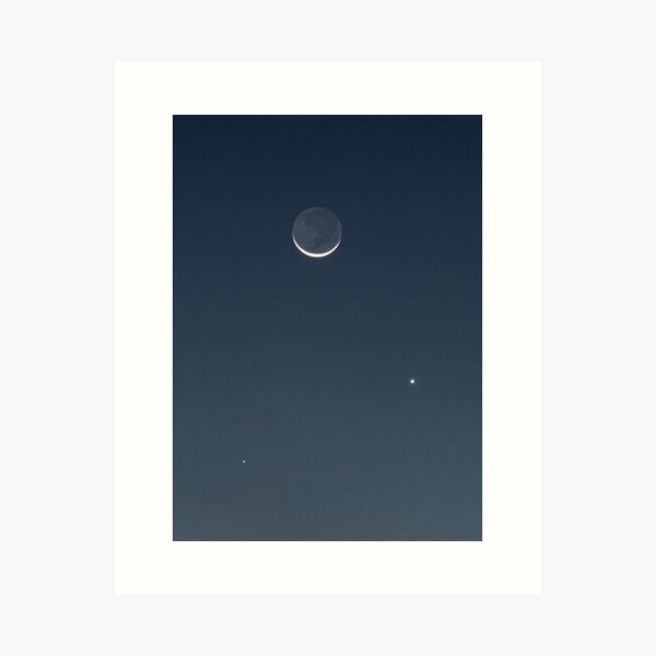 Moon, Mercury & Venus in conjunction Art Print