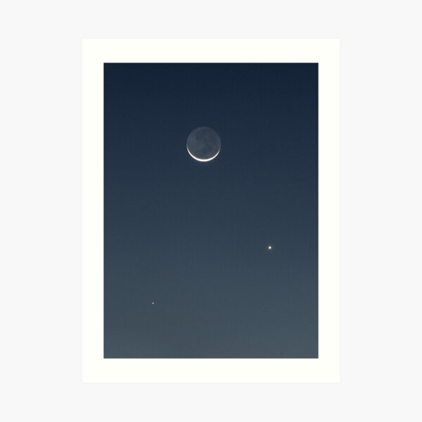 Moon, Mercury & Venus in conjunction Art Print