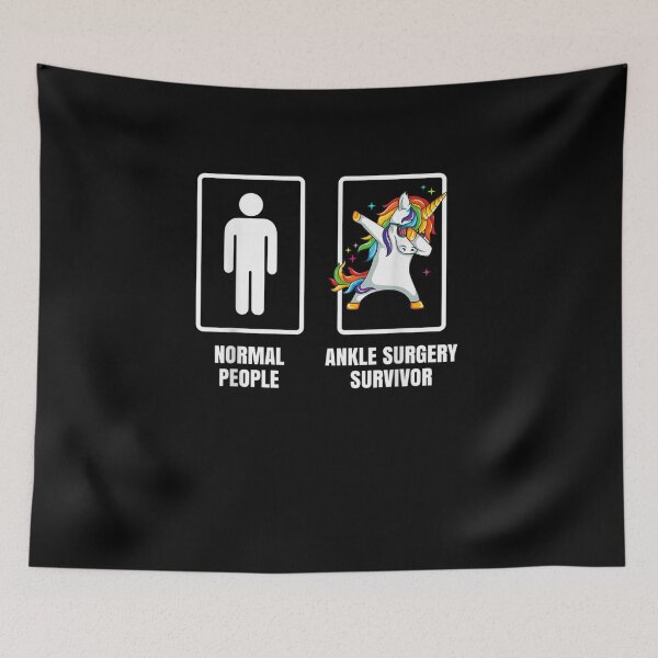 Item preview, Dabbing Unicorn Ankle Surgery Survivor Recovery Get Well T Shirt designed and sold by David-Warner.