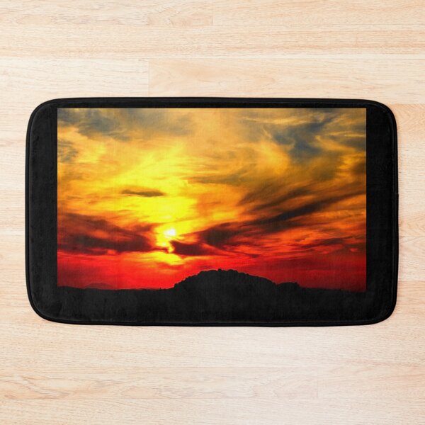 Item preview, Apocalyptic scenery with a bath of violent clouds in the sunset sky full of raging red and yellow colours designed and sold by Kristina Drozd.