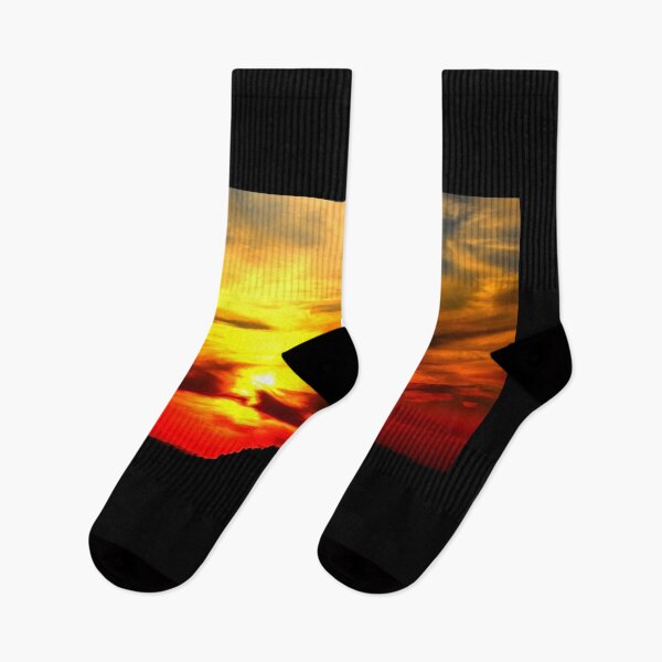 Item preview, Apocalyptic scenery with a bath of violent clouds in the sunset sky full of raging red and yellow colours designed and sold by Kristina Drozd.