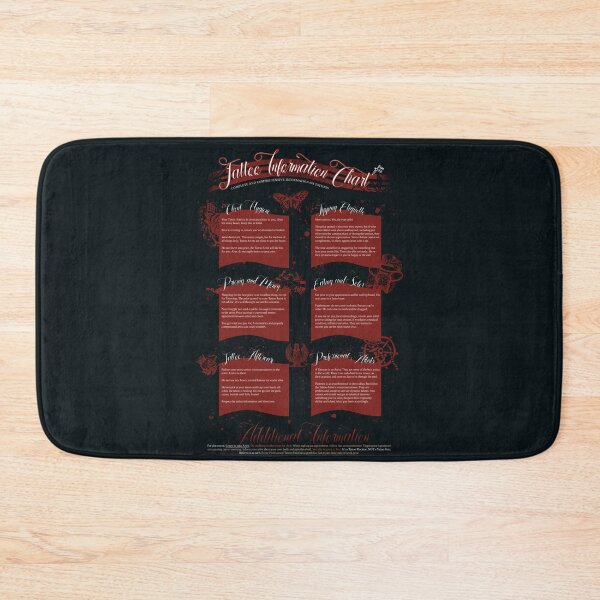 Item preview, Tattoo Information Chart, Red designed and sold by Jarrod Vandenberg.