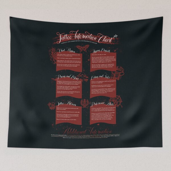Item preview, Tattoo Information Chart, Red designed and sold by Jarrod Vandenberg.