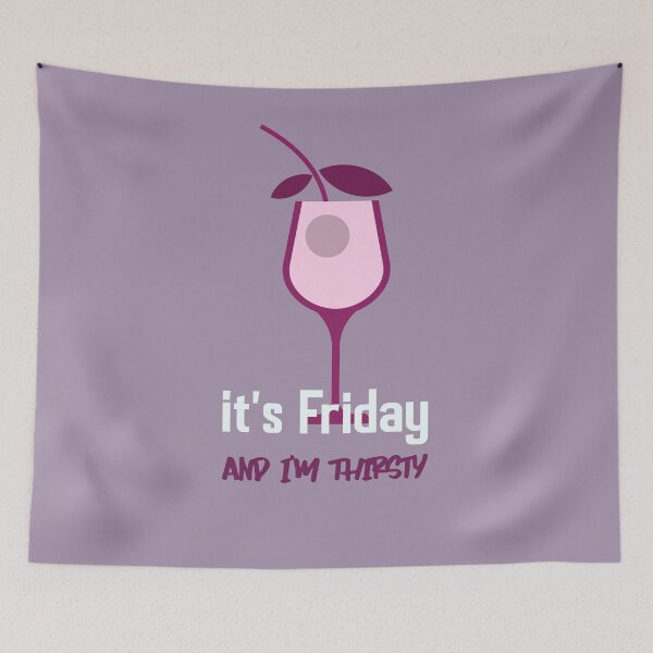 Item preview, It's Friday and I'm Thirsty- Cocktail in a Glass designed and sold by EvaWolf.