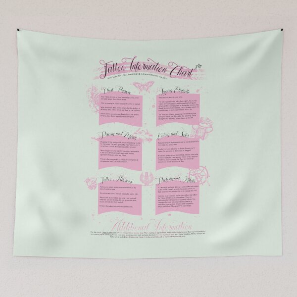 Item preview, Tattoo Information Chart designed and sold by Jarrod Vandenberg.