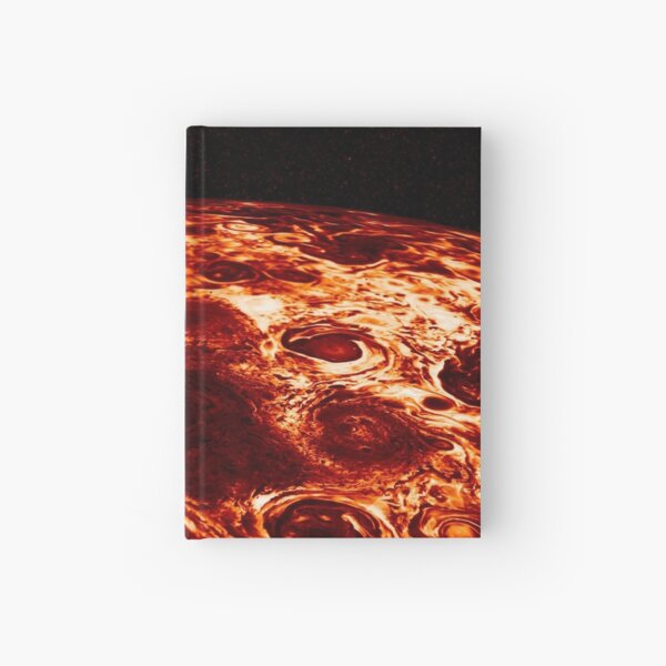 JIRAM imagery of Jupiter's north pole and its hypnotic, seemingly stable arrangement of eight cyclones around a central, large vortex Hardcover Journal