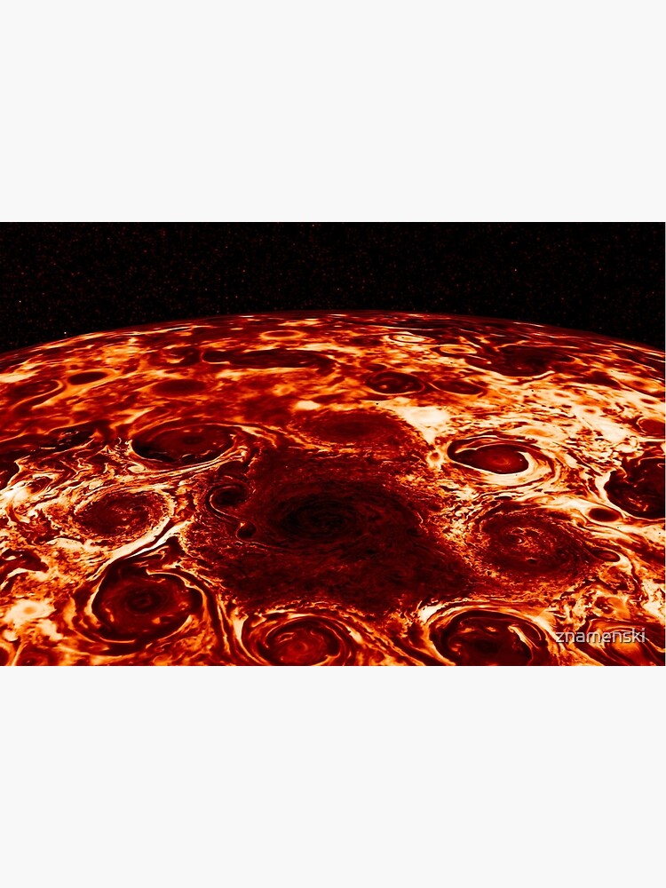 JIRAM imagery of Jupiter's north pole and its hypnotic, seemingly stable arrangement of eight cyclones around a central, large vortex by znamenski