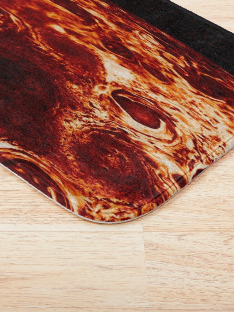 Alternate view of JIRAM imagery of Jupiter's north pole and its hypnotic, seemingly stable arrangement of eight cyclones around a central, large vortex Bath Mat