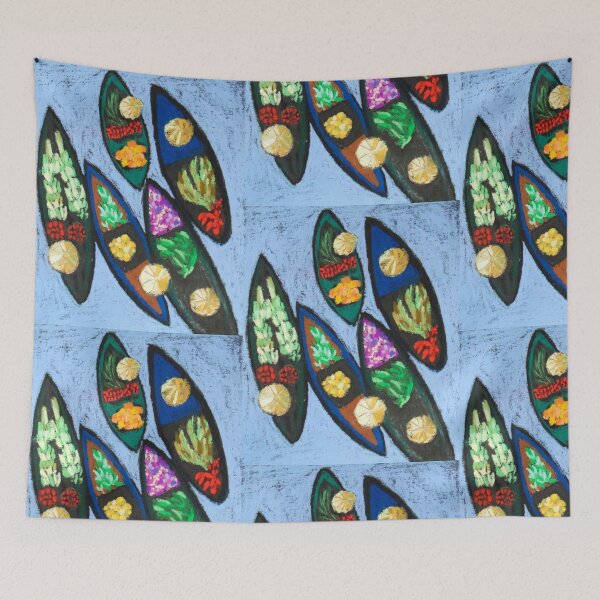 Item preview, Floating market Thailand pastel designed and sold by Kuhtina.