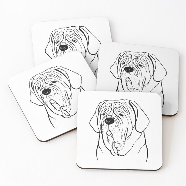 Item preview, Neapolitan Mastiff (Black and White) designed and sold by illucalliart.
