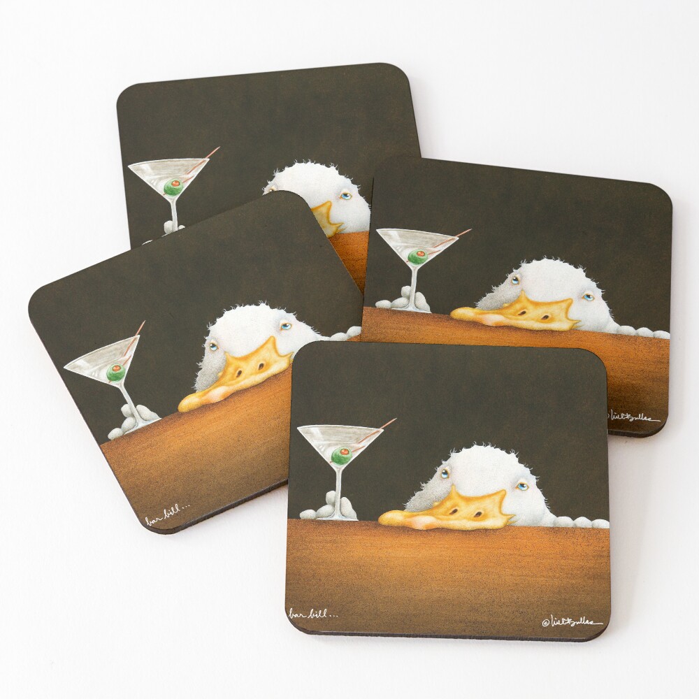 Will Bullas / art print / bar bill / duck Coasters (Set of 4)