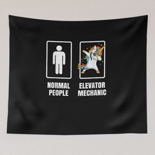 Item preview, Dabbing Unicorn Elevator Mechanic Escalators Technician Gift T Shirt designed and sold by David-Warner.