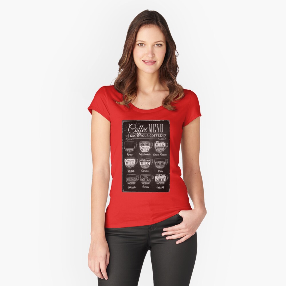 Vista previa del artículo con la obra «Camiseta entallada de cuello ancho», diseñado y vendido por FotoLibreStudio.