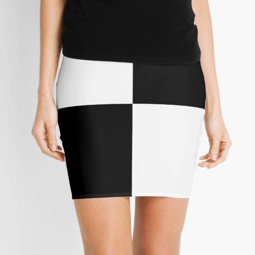 60s Fashion Graphic T-shirts - checkered squares Mini Skirt