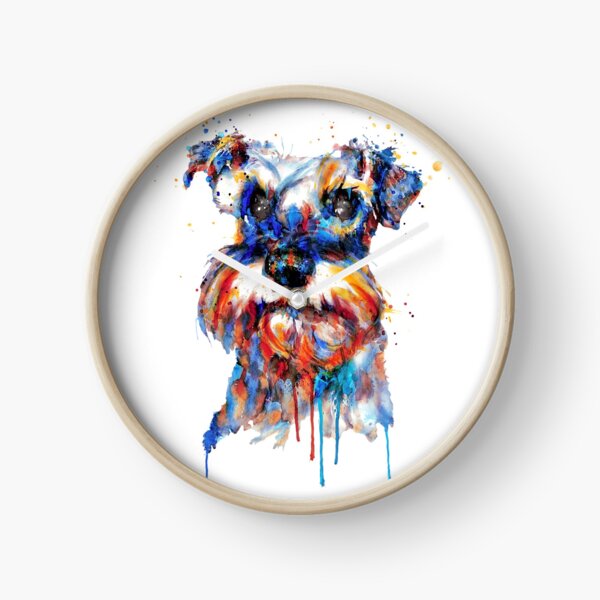 Schnauzer Head Clock