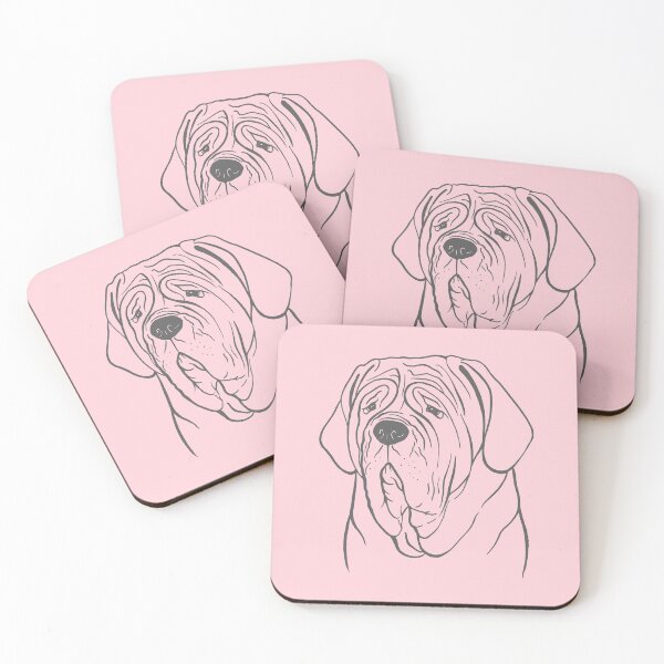 Item preview, Neapolitan Mastiff (Pink and Grey) designed and sold by illucalliart.