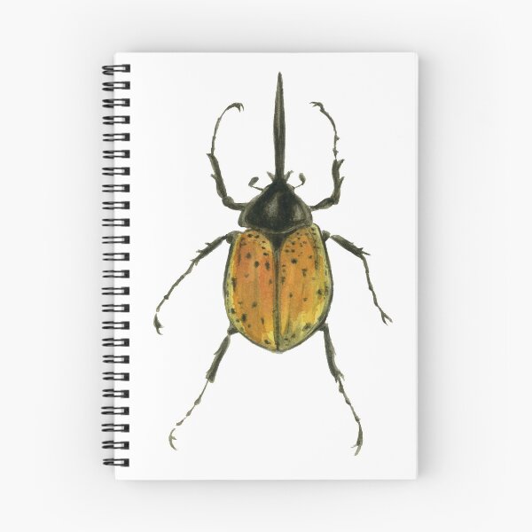 Item preview, Insect Bug Brown beetle Dynaste Hercule - Watercolor  designed and sold by Alheix.