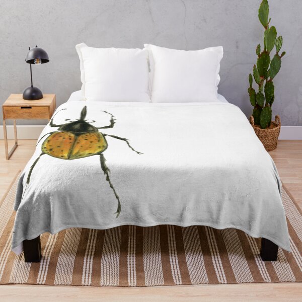 Item preview, Insect Bug Brown beetle Dynaste Hercule - Watercolor  designed and sold by Alheix.