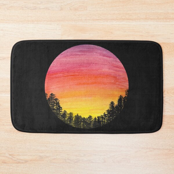 Item preview, Watercolor Sunset Forest Scene - Hand Painted  designed and sold by MysticMagpie.