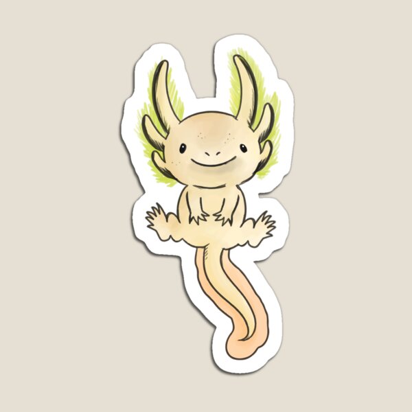 Golden Axolotl- Watercolor Vector Magnet