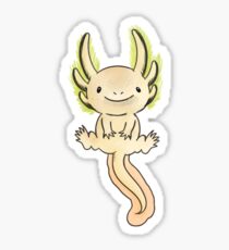 Golden Axolotl- Watercolor Vector Sticker
