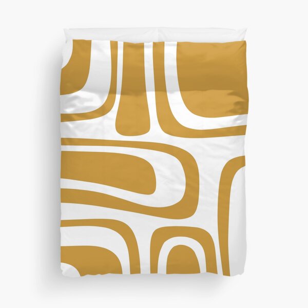 Item preview, Palm Springs Pattern - Midcentury Modern Abstract Minimalism in Mustard Gold and White designed and sold by kierkegaard.