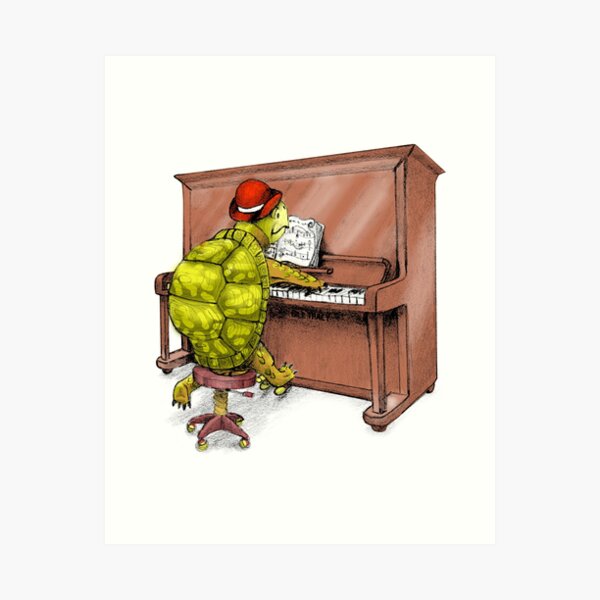 Item preview, Piano Playing Turtle Art designed and sold by btphoto.