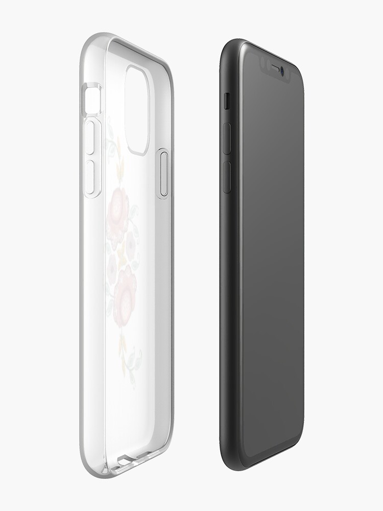 Alternate view of 'Irish Rose' embroidery on white iPhone Case & Cover