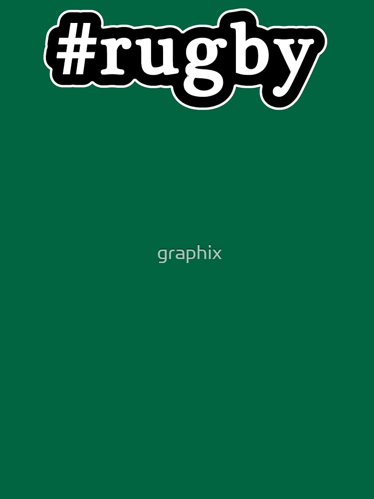 "Rugby Hashtag Black & White" Tshirt for Sale by graphix